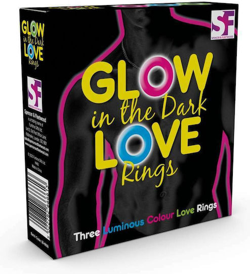 Spencer & Fleetwood Ltd Glow in the Dark Love Rings Green 3pcs
