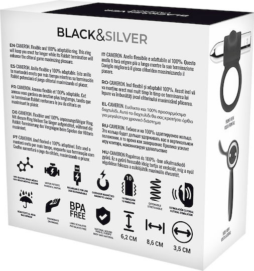 Dream Love Cameron Vibrating Cock Ring Cock Negru