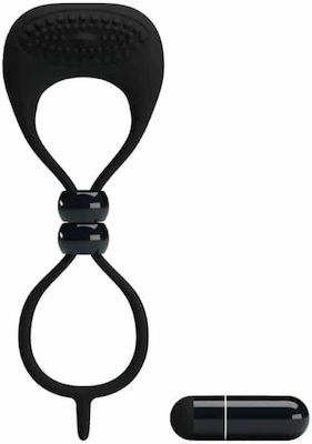 Pretty Love Locker Vibrating Cock Ring Cocoș și testicule Black