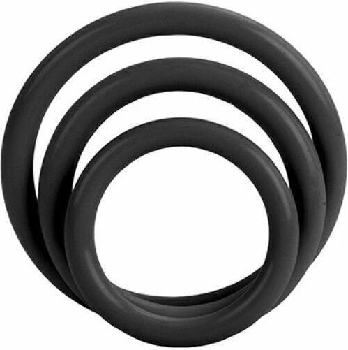 Calexotics Tri-Rings Set Of 3 Black