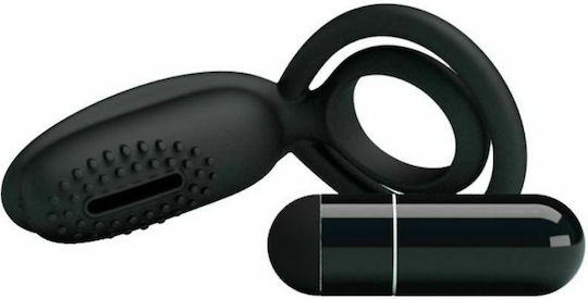 Pretty Love Silicone Vibrating Ring Black