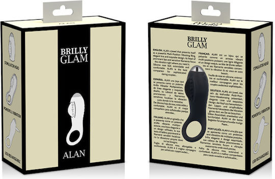 Brilly Glam Brilly Glam Alan Cock Ring Luxe Black