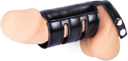 Nanma Men's Expert Cock Strap with Sheath Plain Cock Ring Schwanz Schwarz