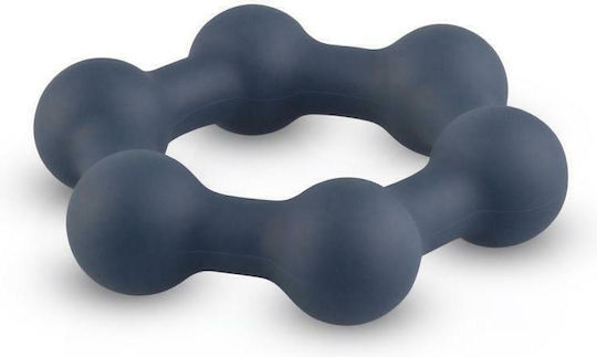 Boners Hexagon Cockring with Steel Balls Cock Ring Schwanz Silikon Blau