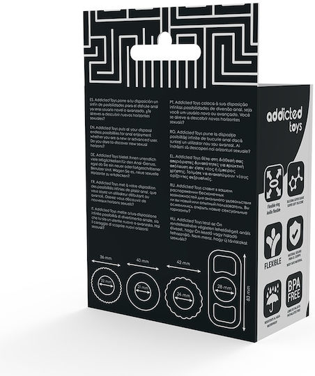 Addicted Toys 4 Cock Rings Set Black