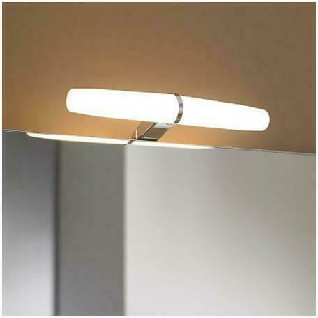 Drop Luxus 45 Waschtisch mit Waschbecken & Spiegel mit Licht L43xB25xH50cm Granite