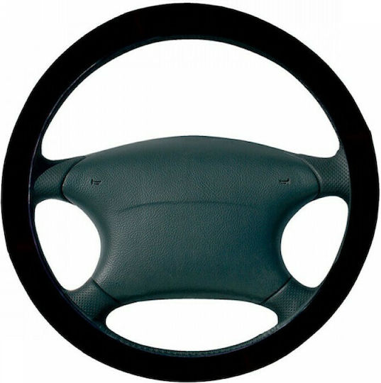 Simoni Racing Husă Volan Auto Trophy cu Diametru 35-38cm. Microfibră Negru