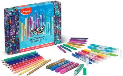 Maped Color Peps Glittering Colouring Set Σετ Ζωγραφικής με Glitter 31τμχ