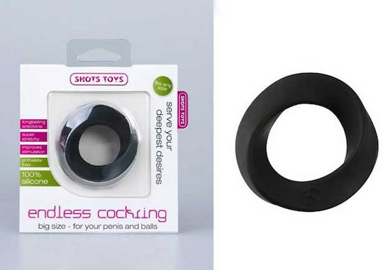 Shots Endless Cockring Big 3.5cm Black