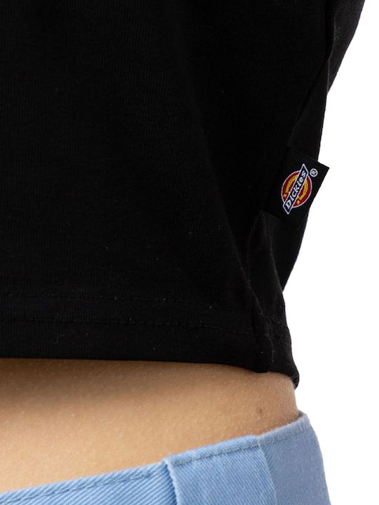 Maple Valley Women's Summer Crop Top Cotton Short Sleeve Black