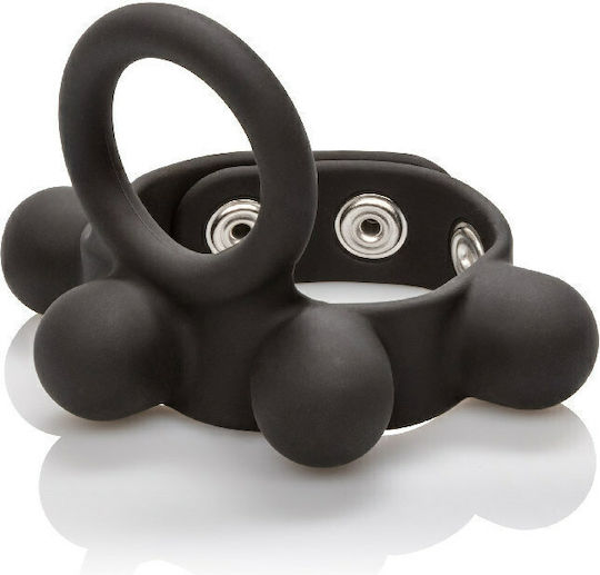 Calexotics Silicone Medium Weighted C-Ring Ball Stretcher Black