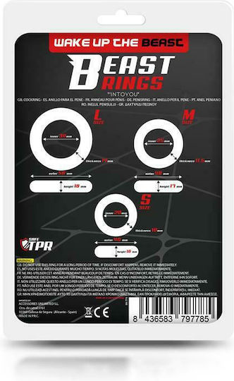 IntoYou Beast Rings Round Set Cock Rings Clear 3pcs