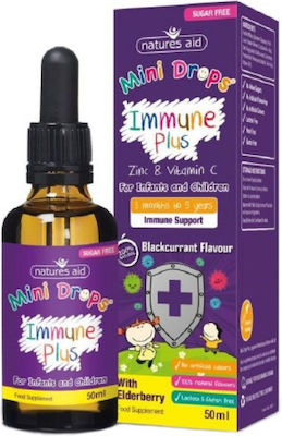 Natures Aid Immune Plus Mini Drops Vitamin für Unterstützung des Immunsystems 50ml