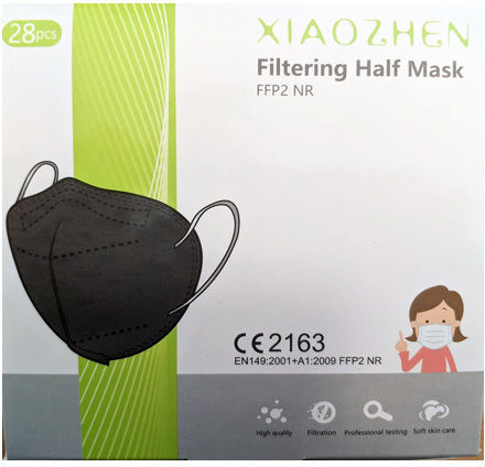 Xiaozhen Disposable Protective Mask FFP2 Black 28pcs