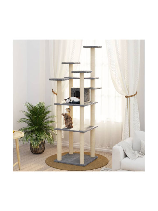 vidaXL Ονυχοδρόμιο Γατόδεντρο Γκρι 60.5x60.5x171εκ.