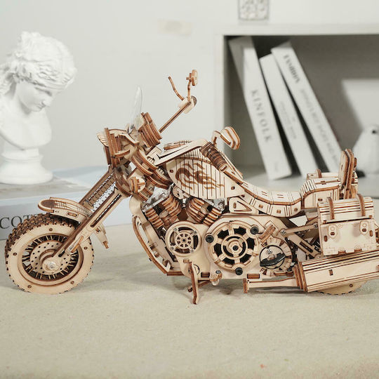 Robotime Παιχνίδι Κατασκευών Ξύλινo Cruiser Motorcycle για Παιδιά 14+ Ετών