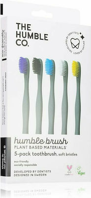 The Humble Co. Plant Based Toothbrush Periuță de dinți Soft 5buc