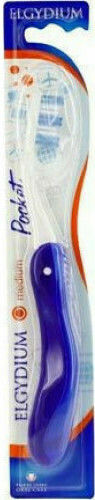 Elgydium Pocket Manual Toothbrush Medium Purple 1pcs