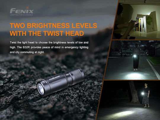 Fenix LED Impermeabil IP68 cu Luminozitate Maximă 200lm Negru