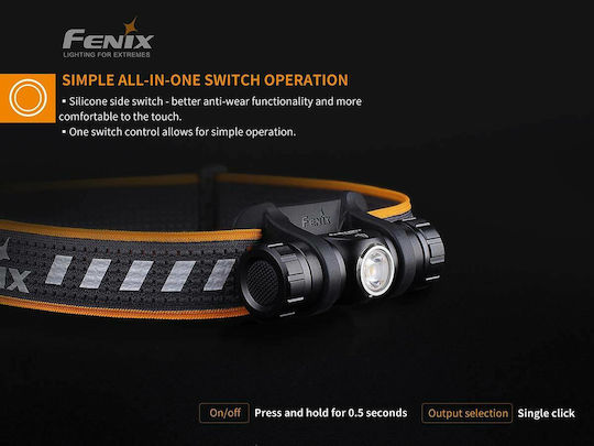 Fenix Headlamp LED IP68 with Maximum Brightness 240lm HM23 Black