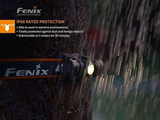 Fenix Headlamp LED IP68 with Maximum Brightness 240lm HM23 Black