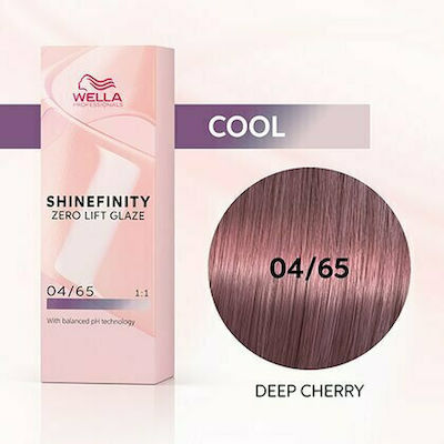 Wella Shinefinity Zero Lift Glaze Hair Dye 04/65 Deep Cherry 60ml