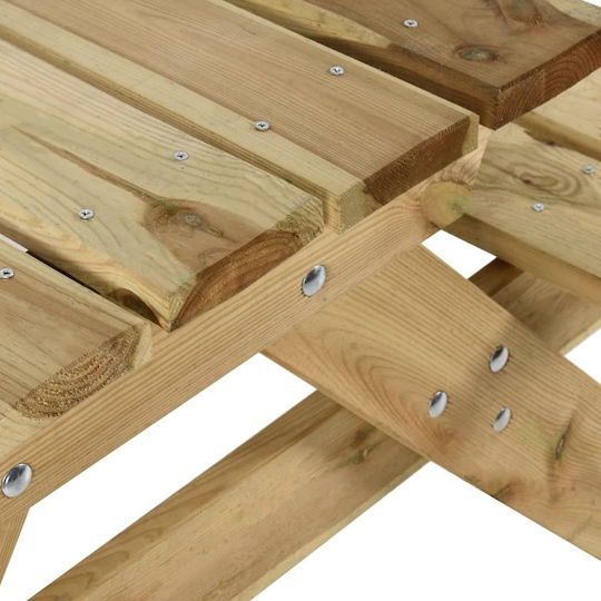 Outdoor Dinner Free Standing Wood Table Natural 220x122x72cm