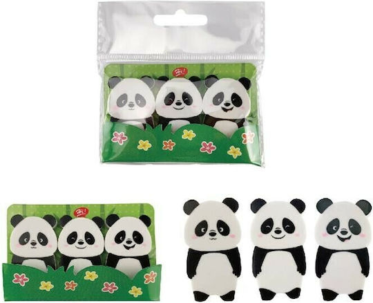 Ediglam Radiergummi-Set für Bleistifte Panda 3Stück