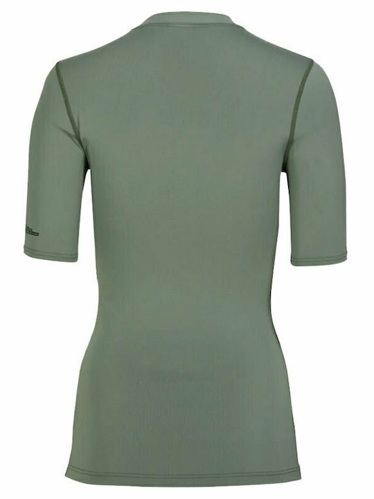 O'neill Bidart Skin Women's Short Sleeve Sun Protection Shirt Green