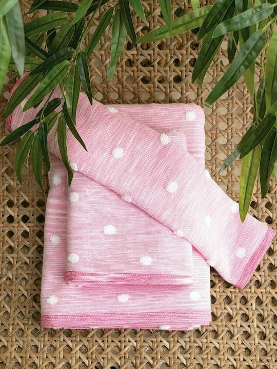 Palamaiki 3pc Bath Towel Set Monak 9-093067-003 Pink Weight 500gr/m²