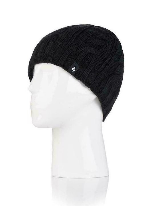 Heat Holders Beanie Beanie with Rib Knit in Black color