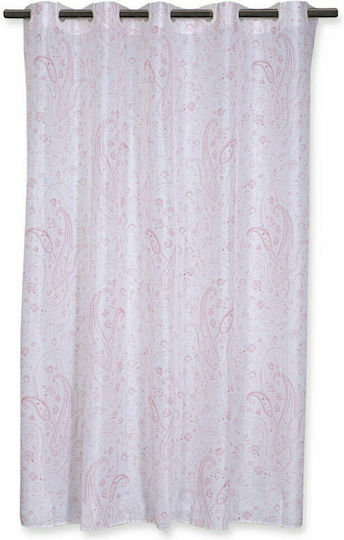 Nef-Nef Homeware Anais Fabric Shower Curtain 180x200cm Pink 030493 Nef-Nef Homeware Anais Fabric Shower Curtain 180x200cm Pink 030493