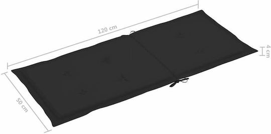 vidaXL Perna Scaunului De Grădină Cu Spătar Verde 2 Buc 120x50 Cm