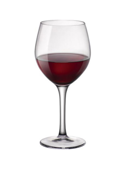 Bormioli Rocco New Kalix Set Gläser für Rotwein aus Glas Mit Stiel 435ml 12Stück