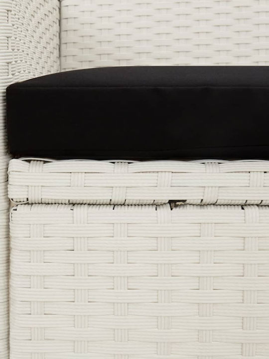 Außenstuhl Rattan White mit Kissen 4Stück 61x60x88cm.