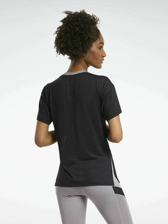 Reebok Workout Ready Activchill Αθλητικό Γυναικείο T-shirt Μαύρο