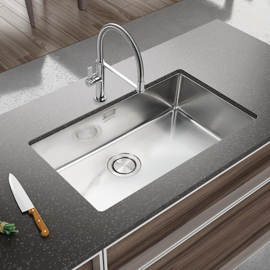 Apell Linear Plus FEM71 Undermount Inox Μ75xΠ44cm Silver Apell Linear Plus FEM71 Undermount Inox Μ75xΠ44cm Silver