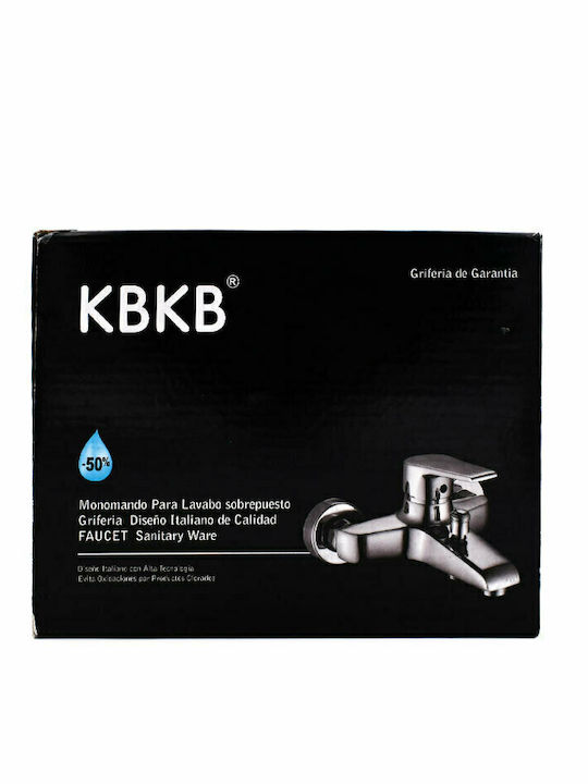 KVKB Ismini Mixing Bathtub Shower Faucet Inox Silver