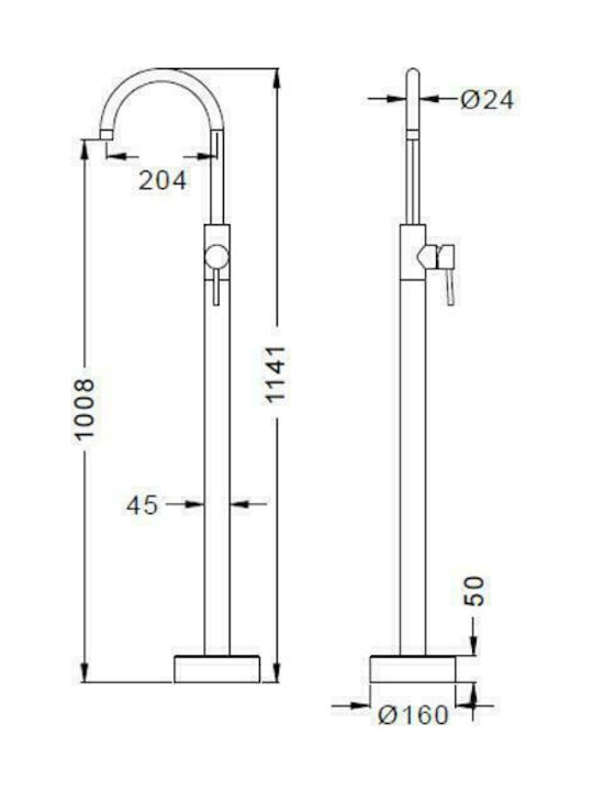 Karag Eros Mixing Tall Sink Faucet Chrome
