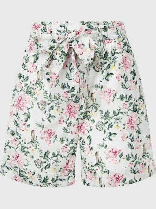 Leah Printed Γυναικείο Ψηλόμεσο Σορτς Green/Pink