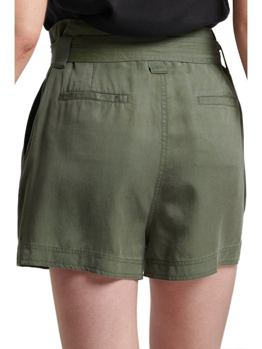 Superdry Women's High-waisted Shorts Khaki