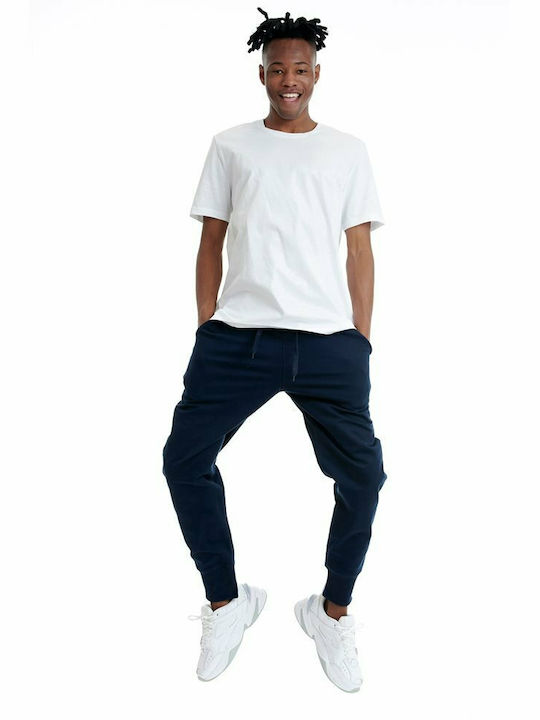 Sweatpants with Elastic Navy Blue