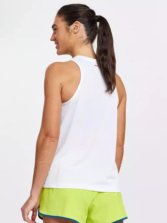 Saucony Stopwatch Singlet Blouse White