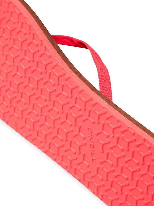 Ditsy Jacquard Frauen Flip Flops Coral