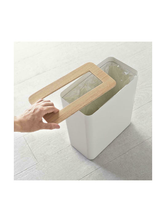 Yamazaki Metal Office Waste Bin 10lt Black 30x15x28cm