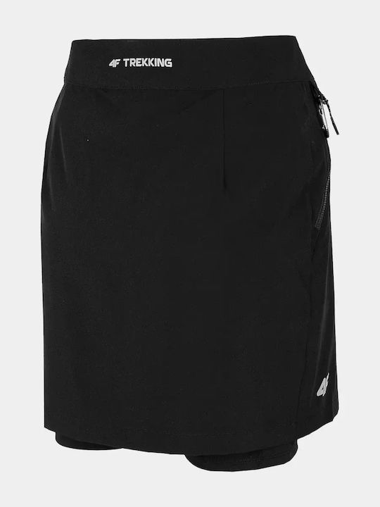 Damen Rock-Shorts Hoch tailliert Schwarz