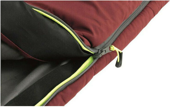 Outwell Sleeping Bag Μονό 2 Εποχών Contour Lux Deep Red