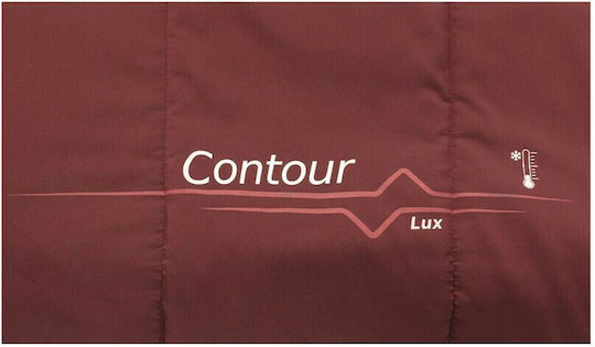 Outwell Sleeping Bag Μονό 2 Εποχών Contour Lux Deep Red