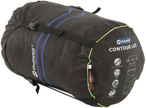 Outwell Sleeping Bag Μονό 2 Εποχών Contour Lux Deep Red