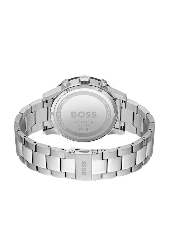 Boss Allure Ανδρικό Ρολόι 46mm Χρονογράφος Μπαταρίας με Ασημί Μεταλλικό Μπρασελέ